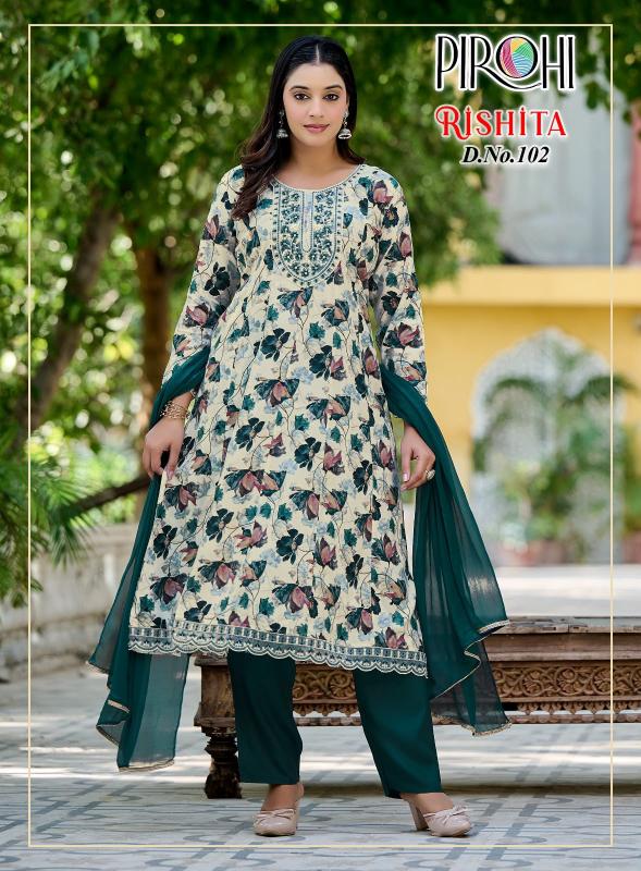 Pirohi rishita anarkali kurtis wholesale